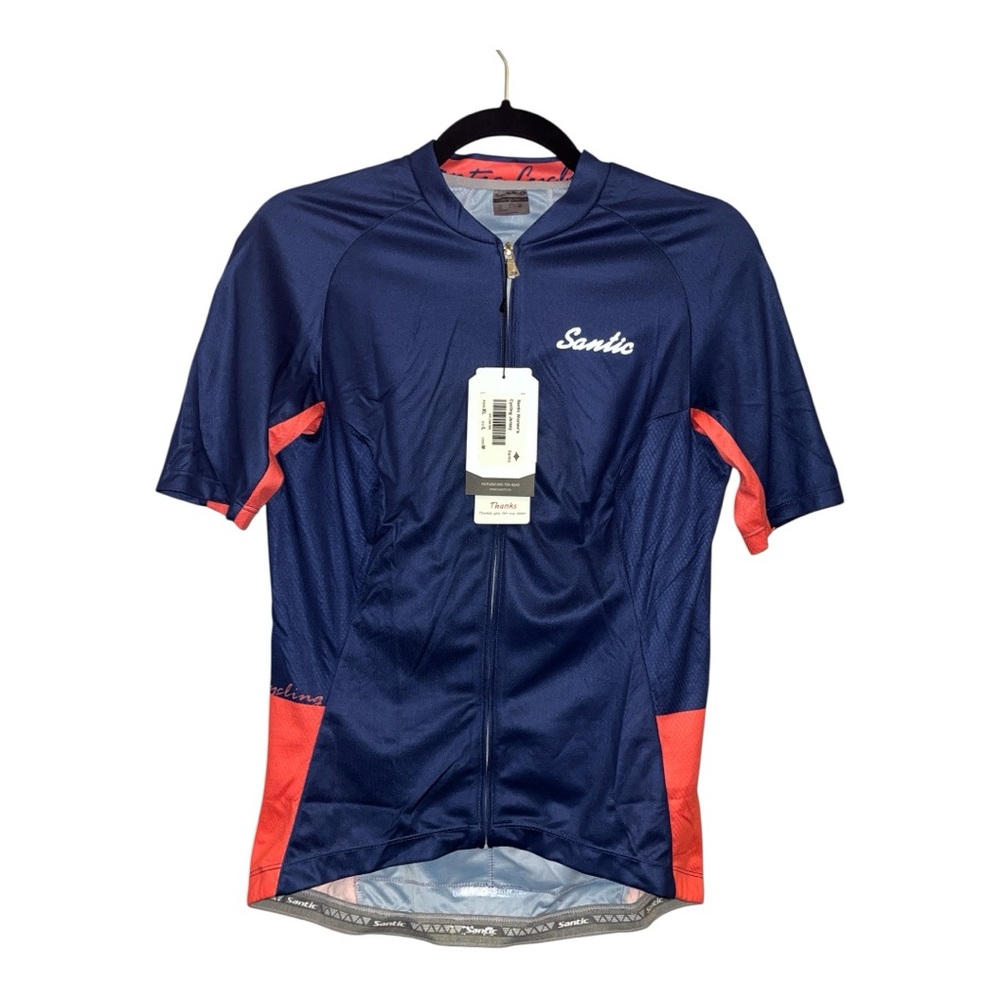 NWT Santic women’s cycling shirt top blue size medium vented sports athletic